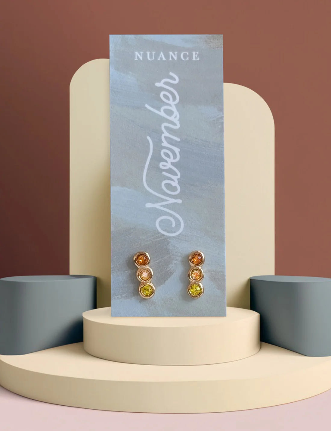 Nuance Colorblock Birthstone Studs