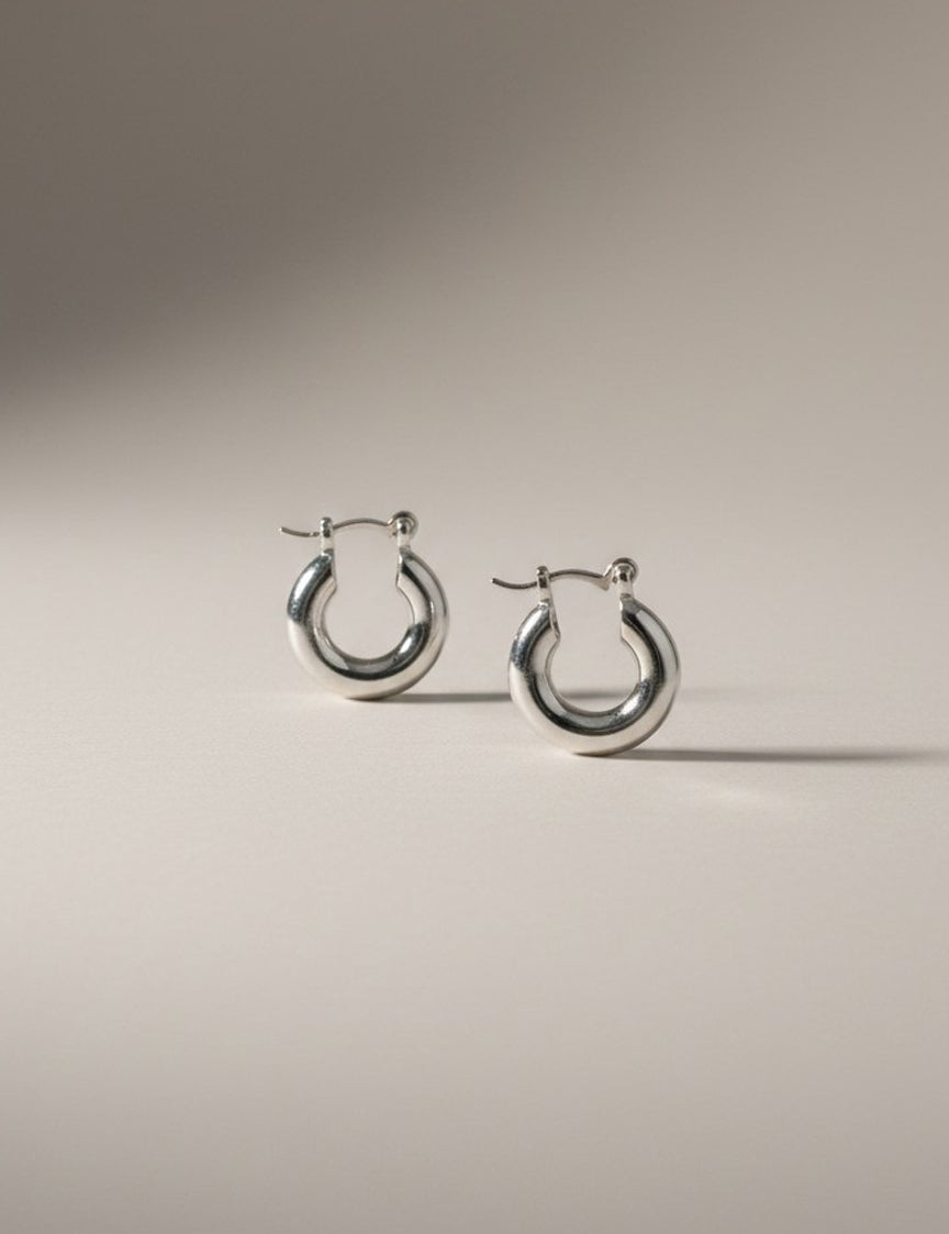 Nuance Obie Hoops- Silver