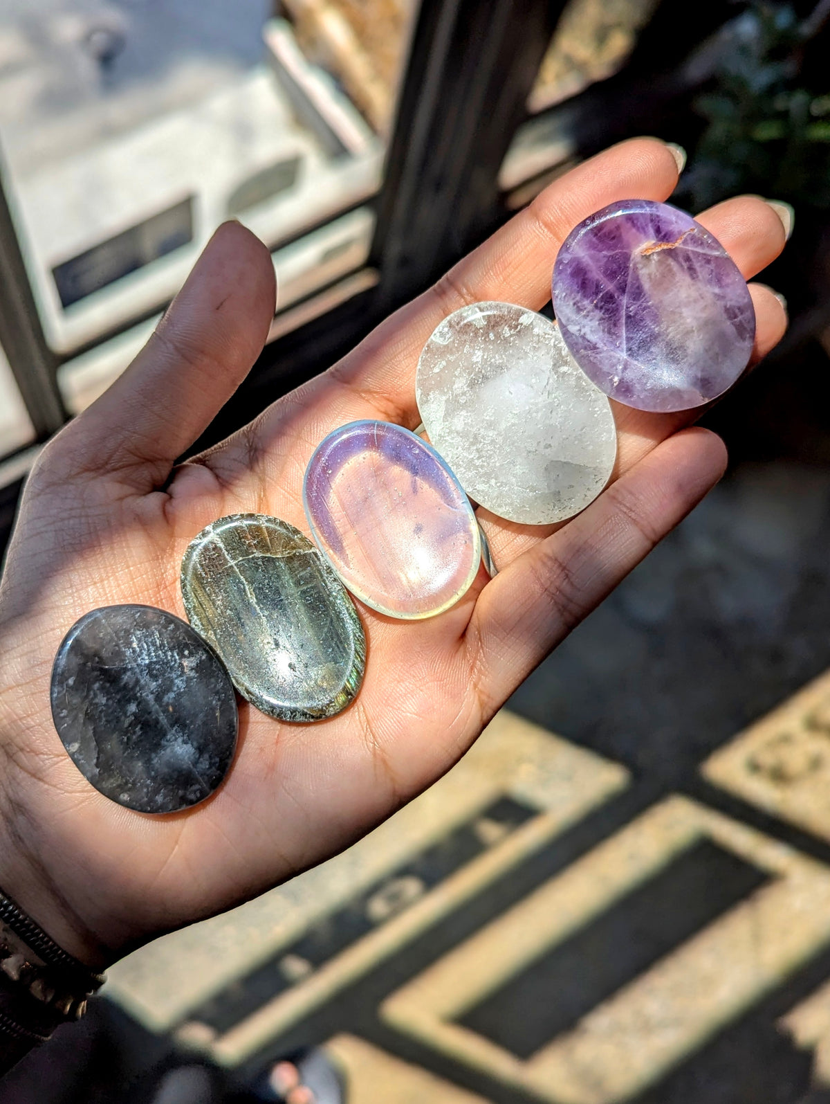 Toile Worry Stones | Multiple Crystal Options!