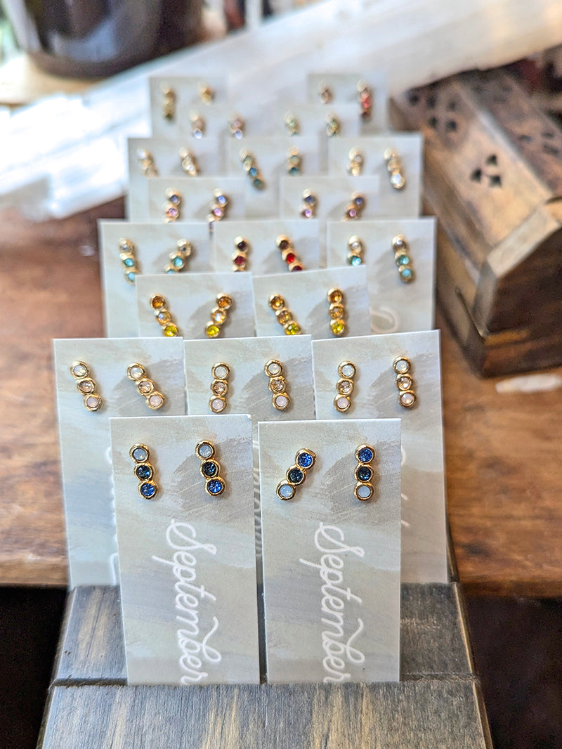 Nuance Colorblock Birthstone Studs