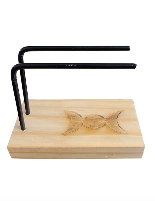 Toile Smudge Stick Burner with Triple Moon Goddess