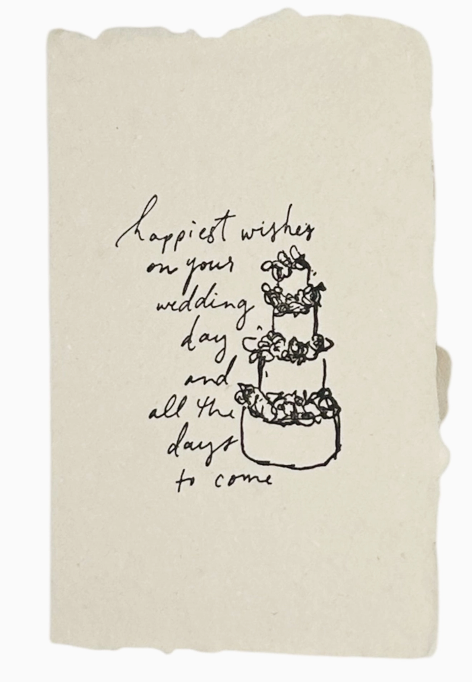 Farmette Happiest Wishes Wedding Cake Card