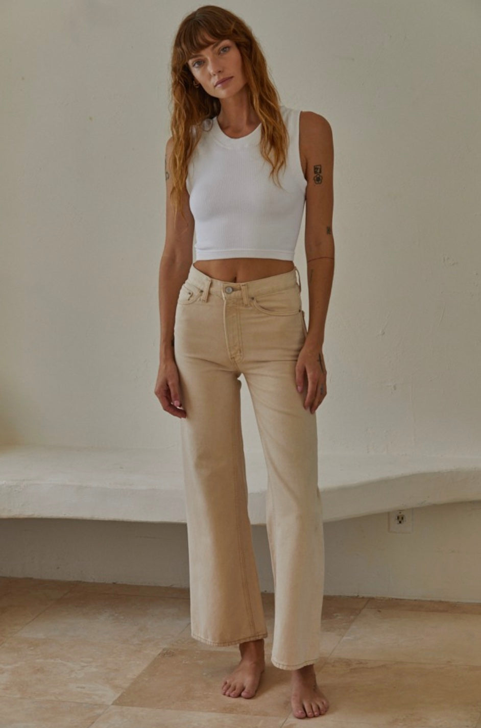 By Together Round Neck Ribbed Top