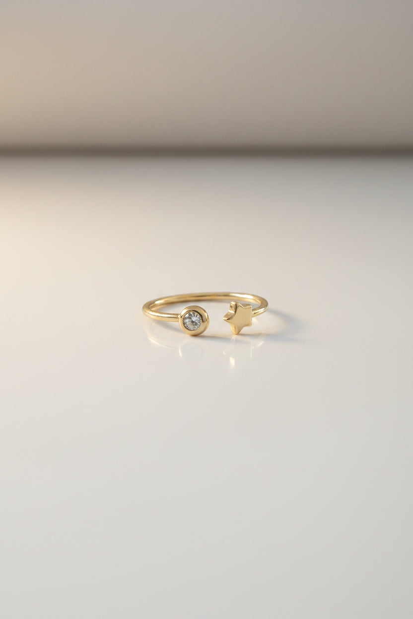 Nuance Star and Cz Ring | Adjustable