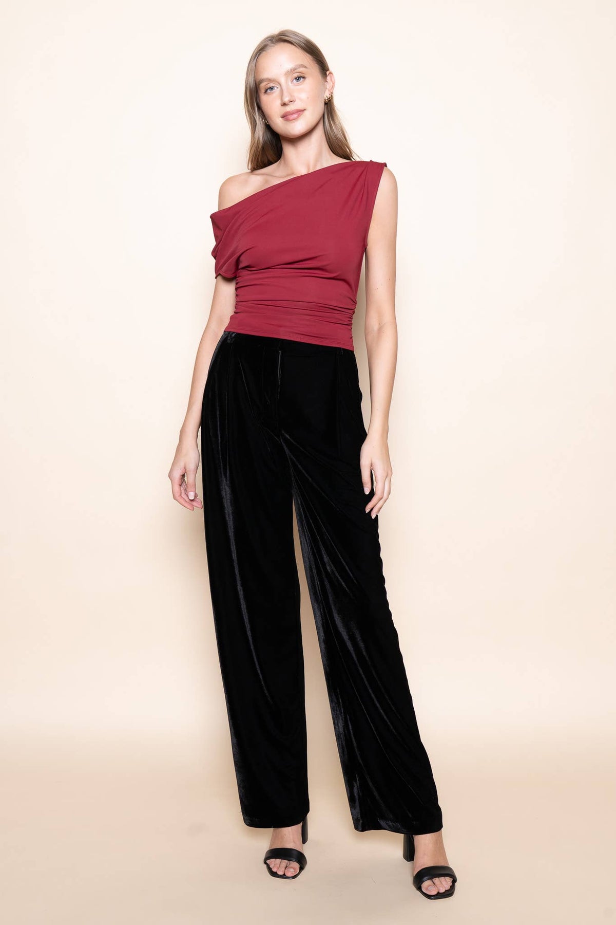 Fore Collection Chocolate Asymmetric Top