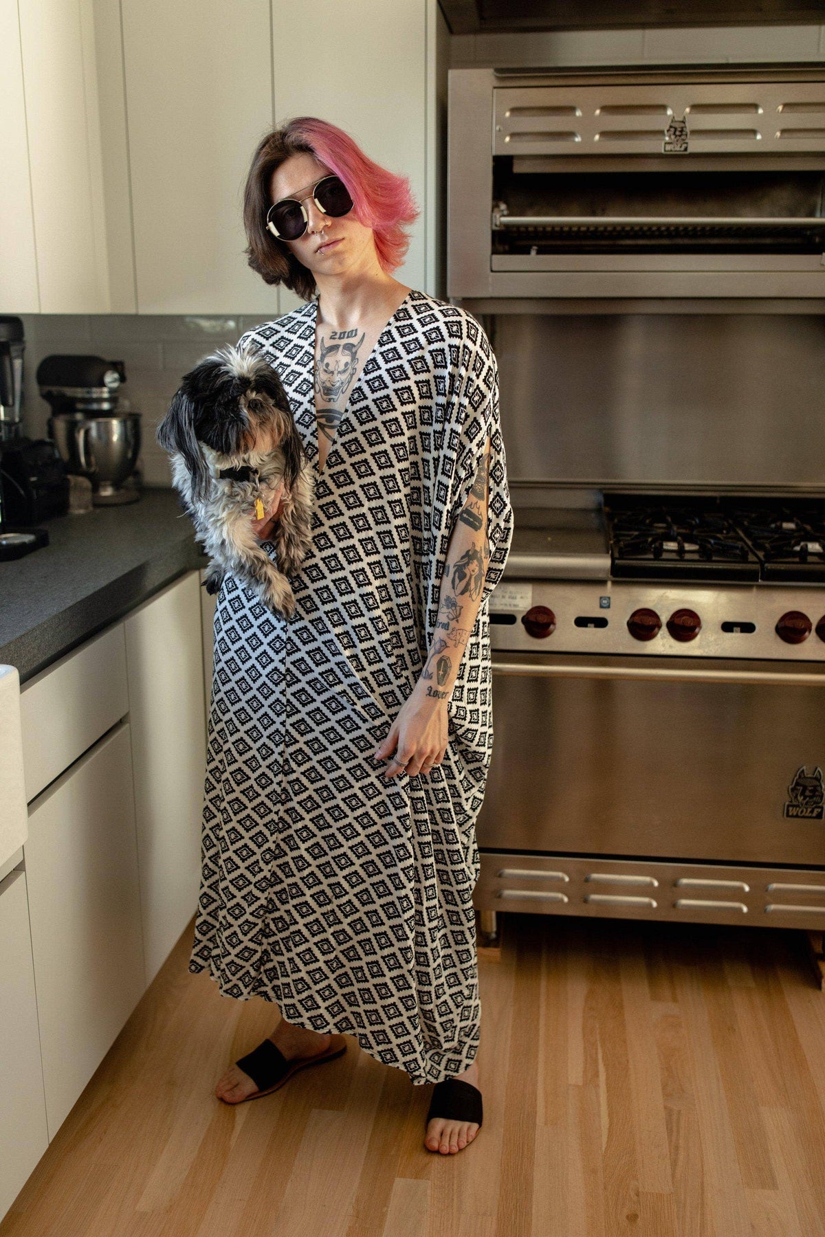 Jennafer Grace Hopi Eye Blanc Kaftan