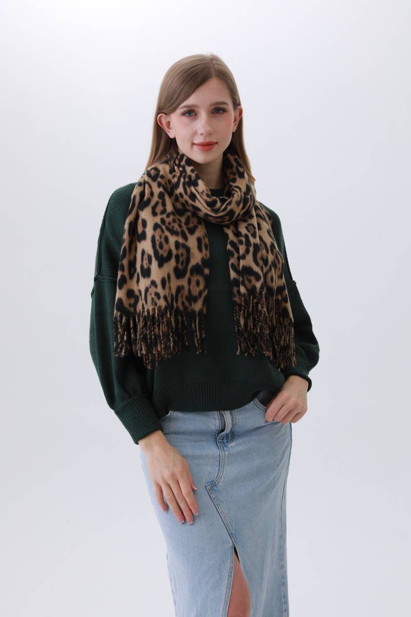Leto Leopard Scarf