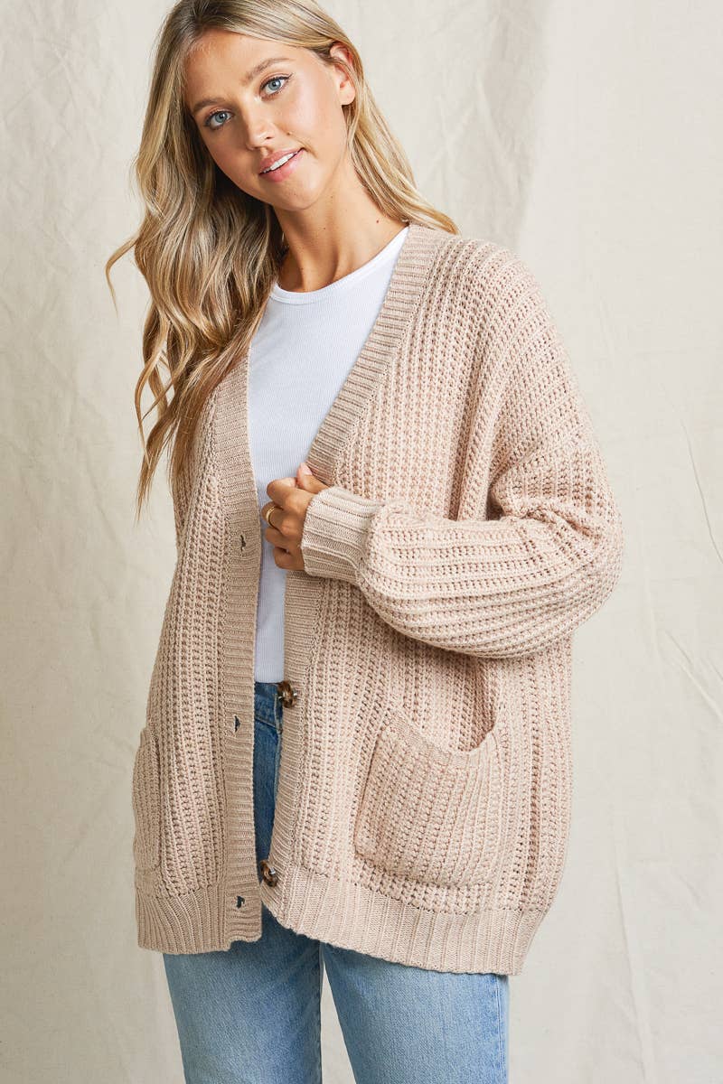 Maronie Oatmeal Cardigan