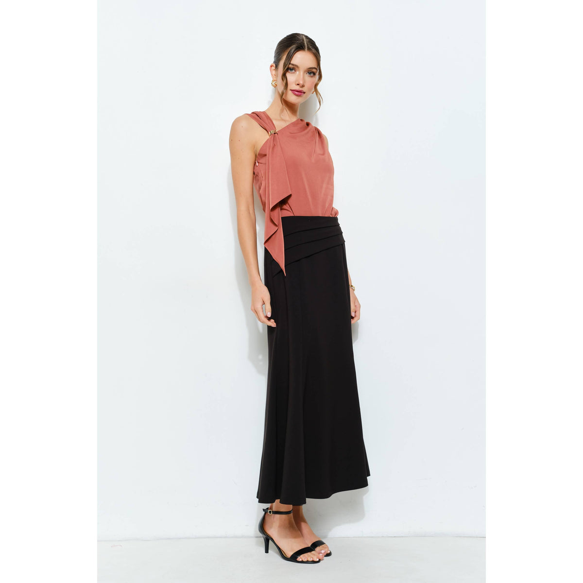 INA Asymmetric Drape Top
