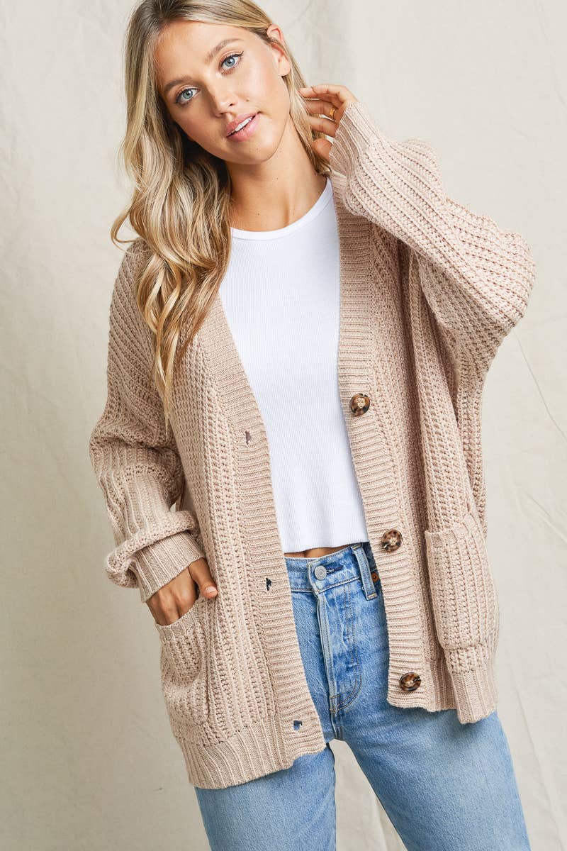 Maronie Oatmeal Cardigan