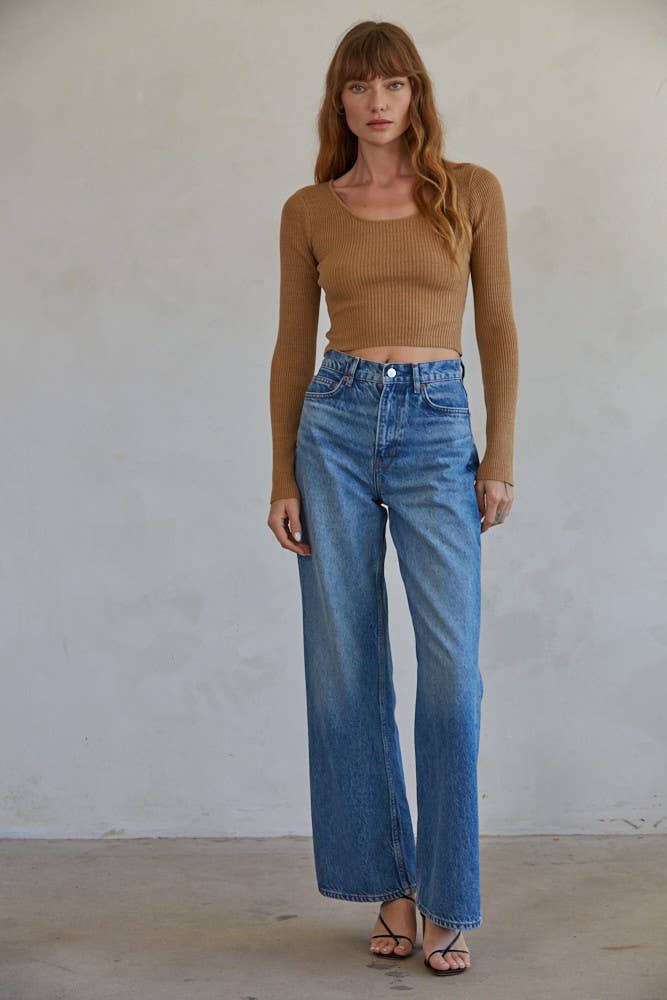 By Together Knit Ribbed Crop Top