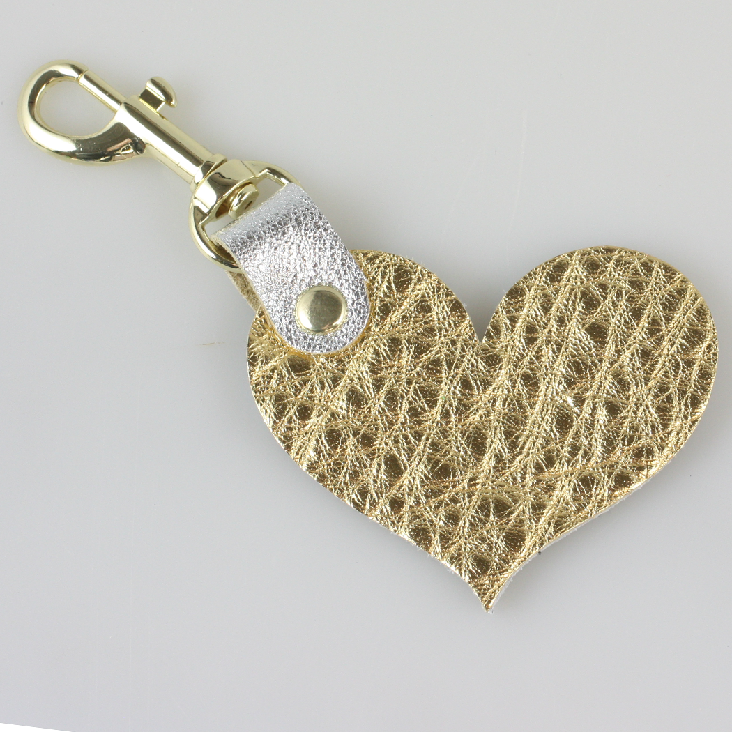 Zina Kao Metallic Leather Keychains