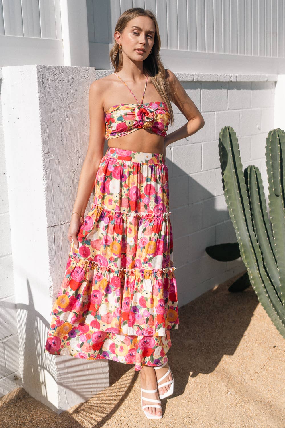 Fore Collection Floral Bandeau Top