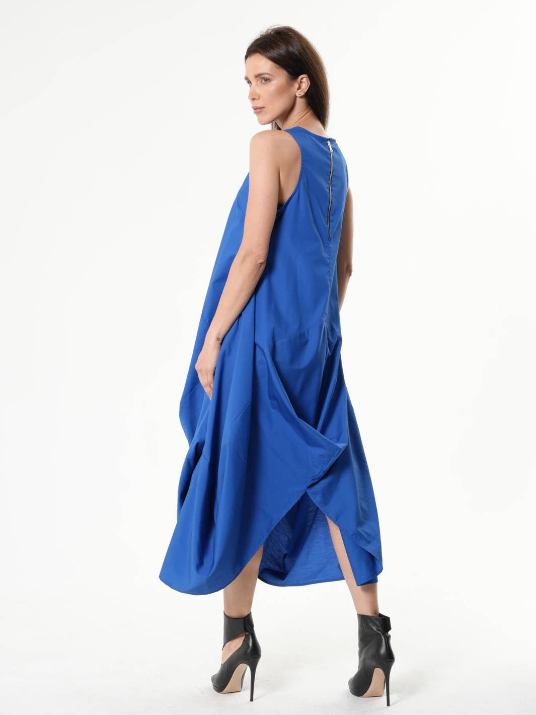 Metamorphoza Asymmetric Sleeveless Blue Dress