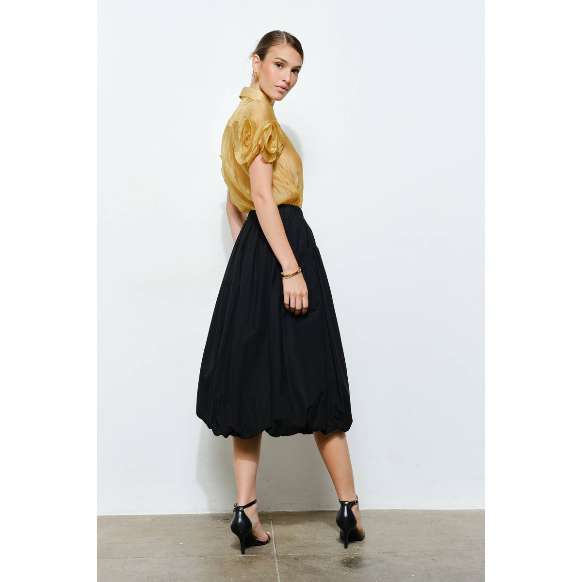 INA Organza Puff Sleeve Shirt