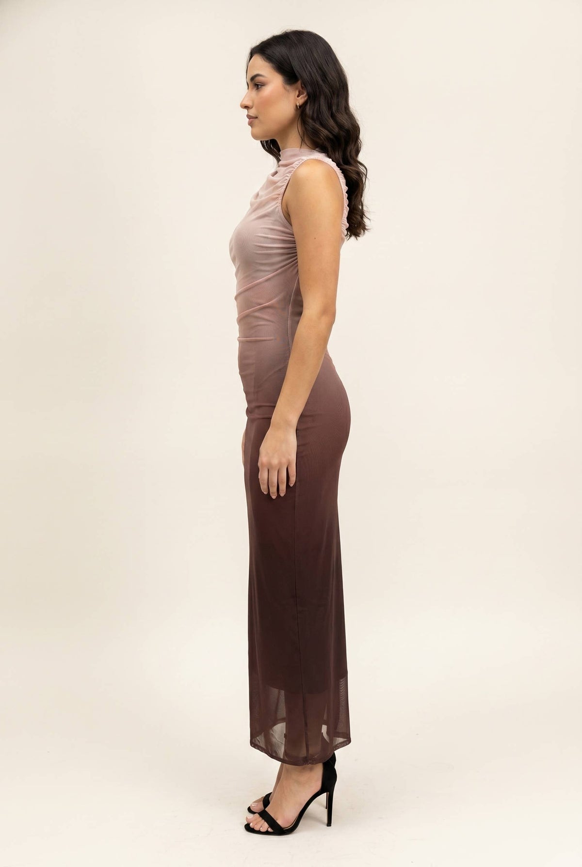Fore Collection Brown Ombre Dress