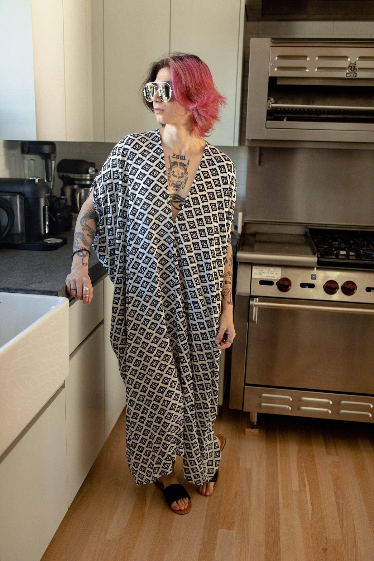 Jennafer Grace Hopi Eye Blanc Kaftan