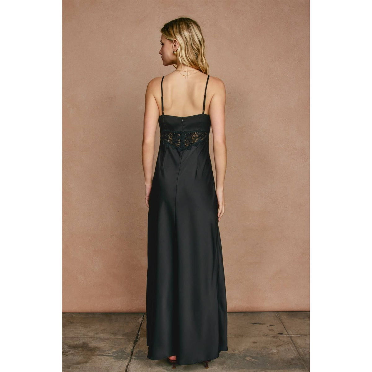 Dress Forum Satin & Lace Maxi Dress