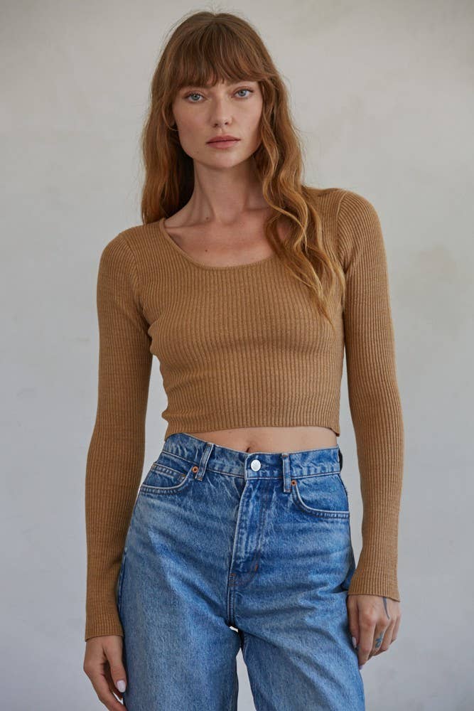 By Together Knit Ribbed Crop Top