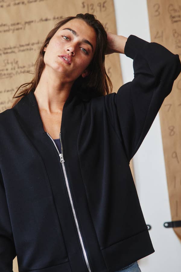 Bucketlist V-neck Zip-Front Jacket