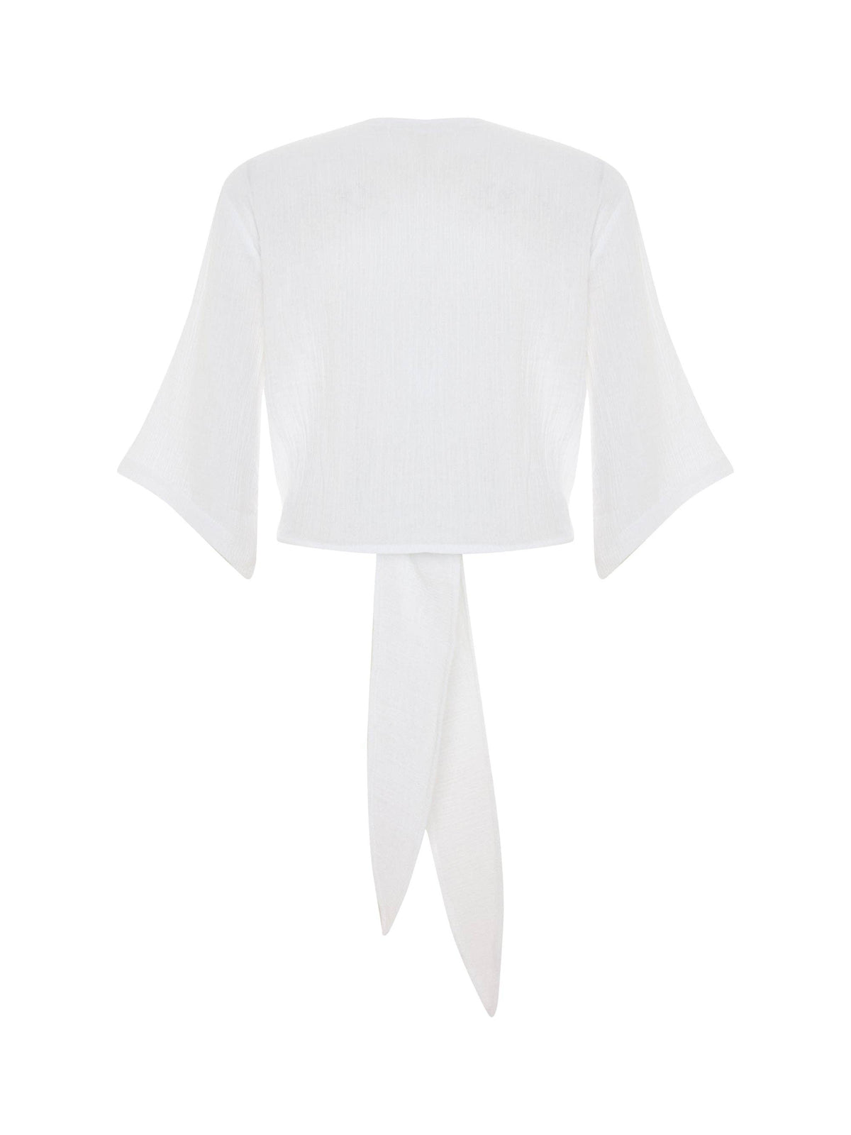The Aura Wrap Top - White
