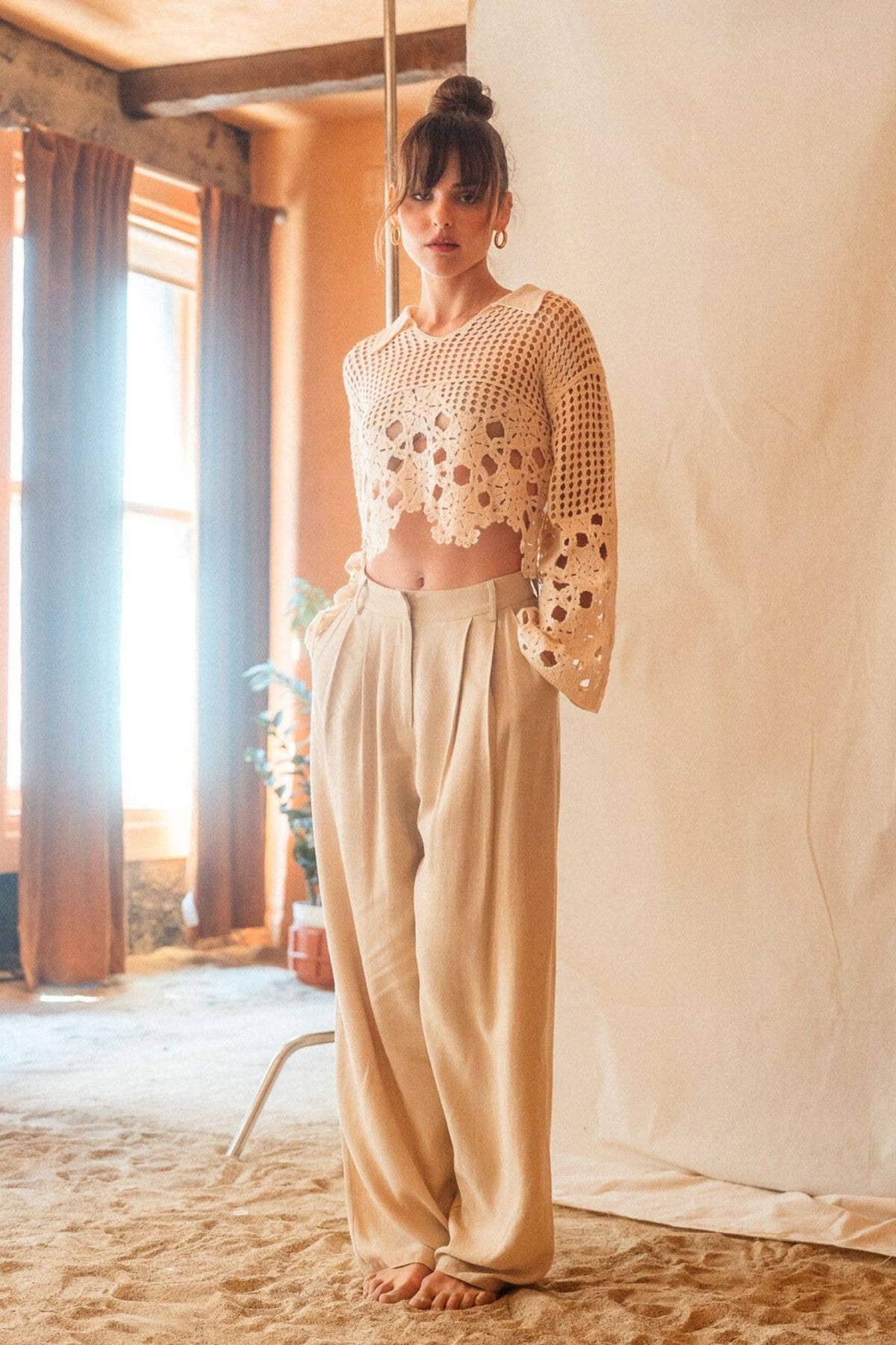 Fore Collection Linen Basic Trousers