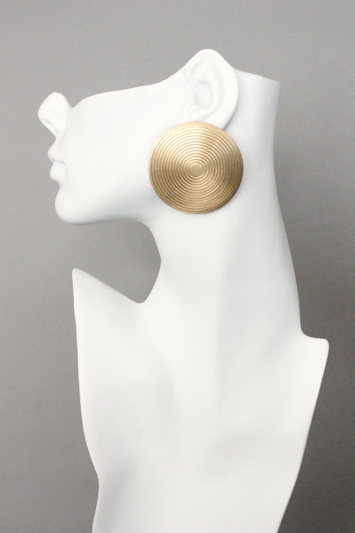 David Aubrey  Brass disc post earrings