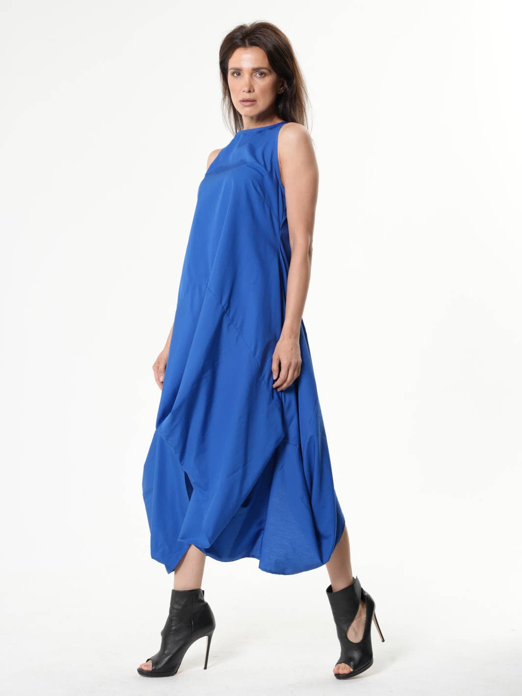 Metamorphoza Asymmetric Sleeveless Blue Dress