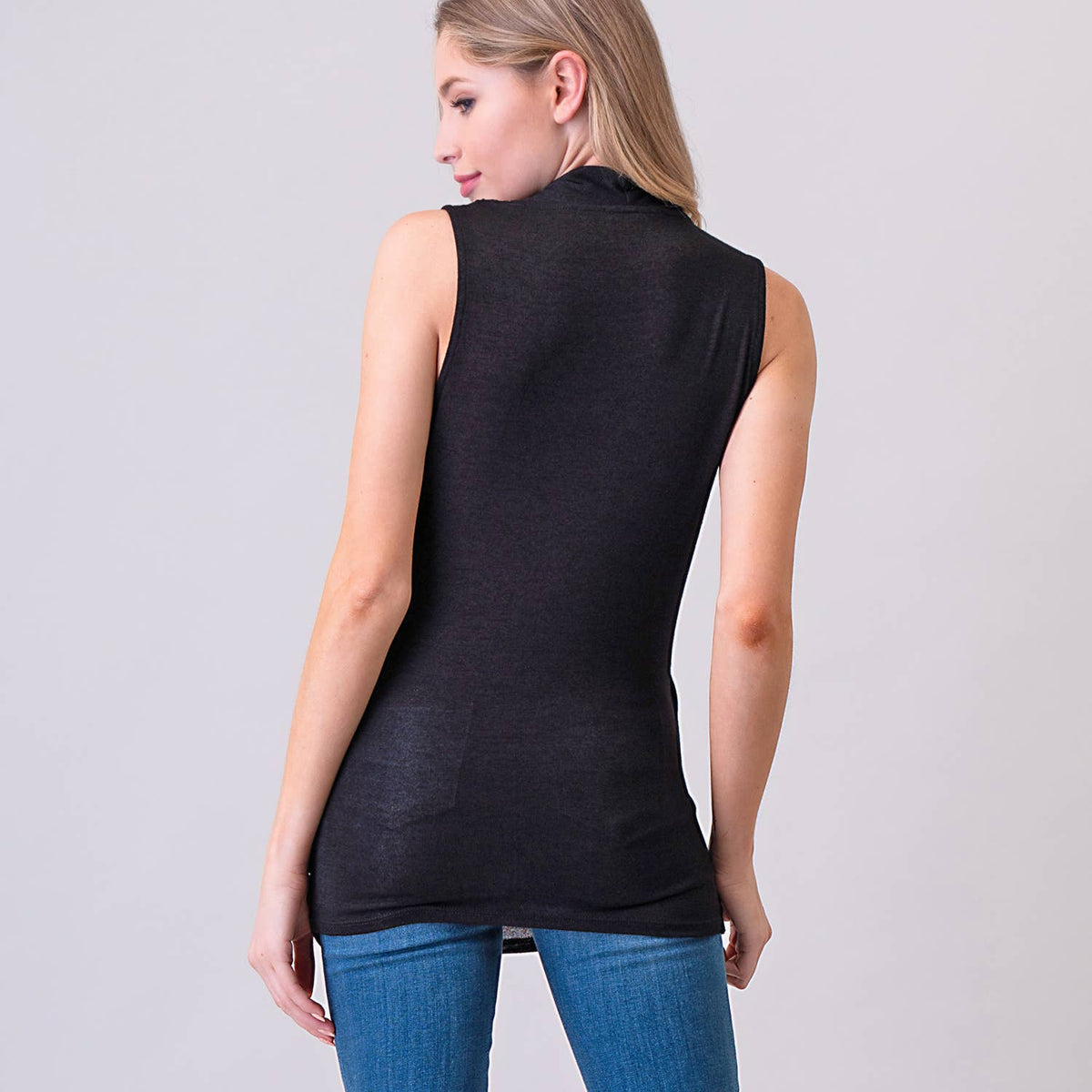 Heimious Sleeveless Surplice Top