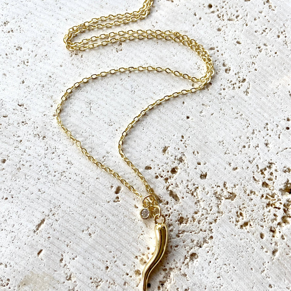 VB&CO Italian Horn Necklace
