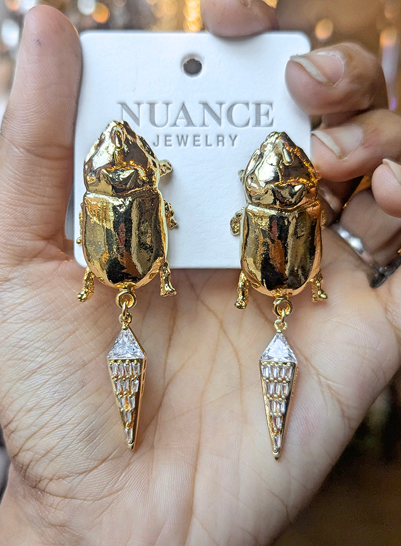 Nuance Beetle Drop Earrings