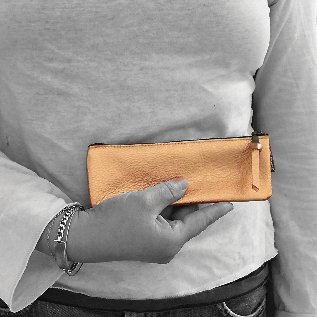 Zina Kao Metallic Pencil Case