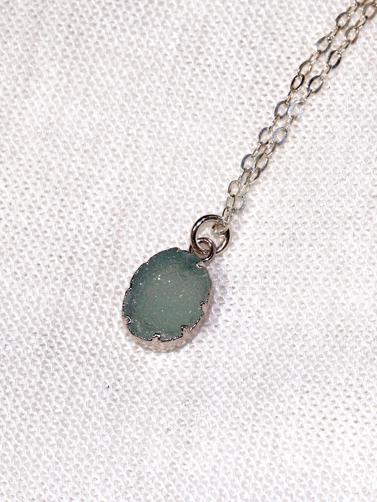Susan Rifkin Druzy Charm Silver Necklaces | More Colors & Shapes