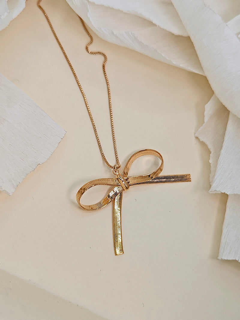 Nuance Bow Pendant Necklace