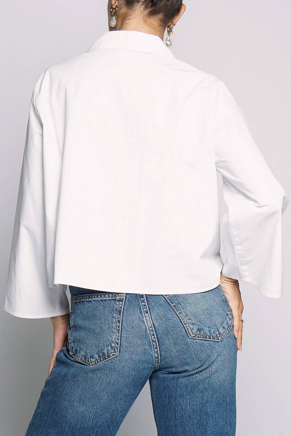 San Souci Cropped Button Up Shirt