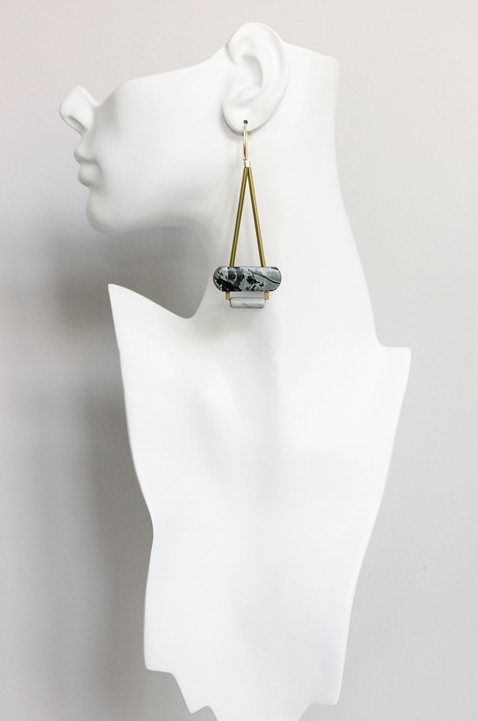 David Aubrey Geometric Jasper Earrings