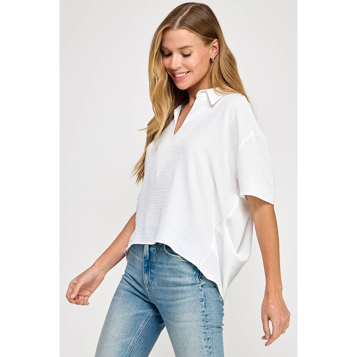 Heimious Collared V-neck Shirt