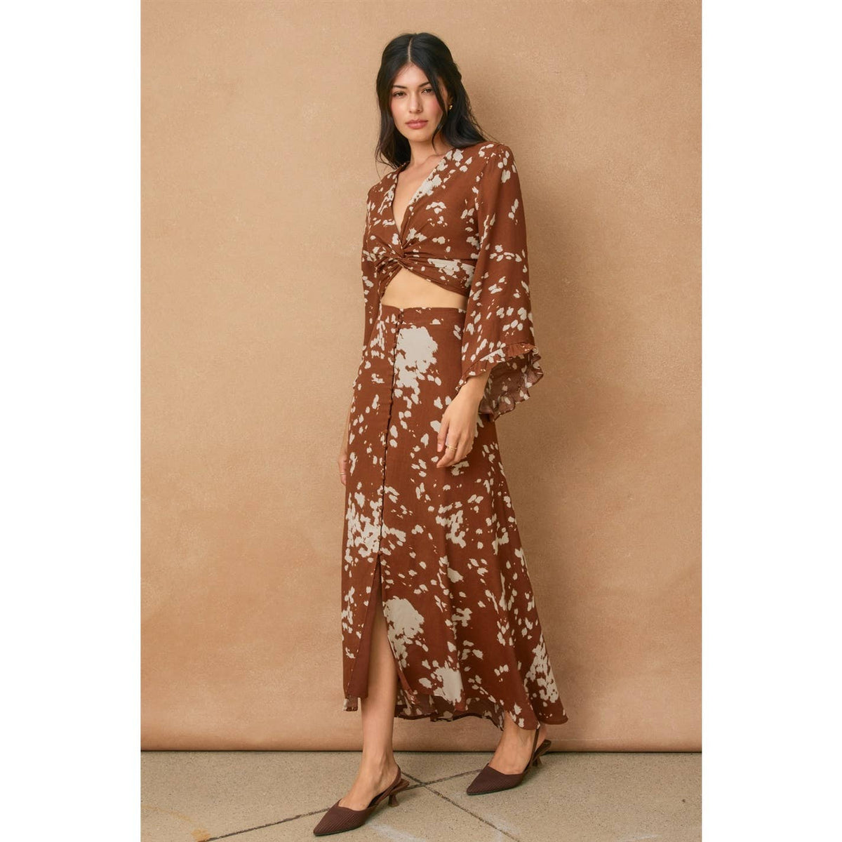 Dress Forum Cowprint Midi Skirt