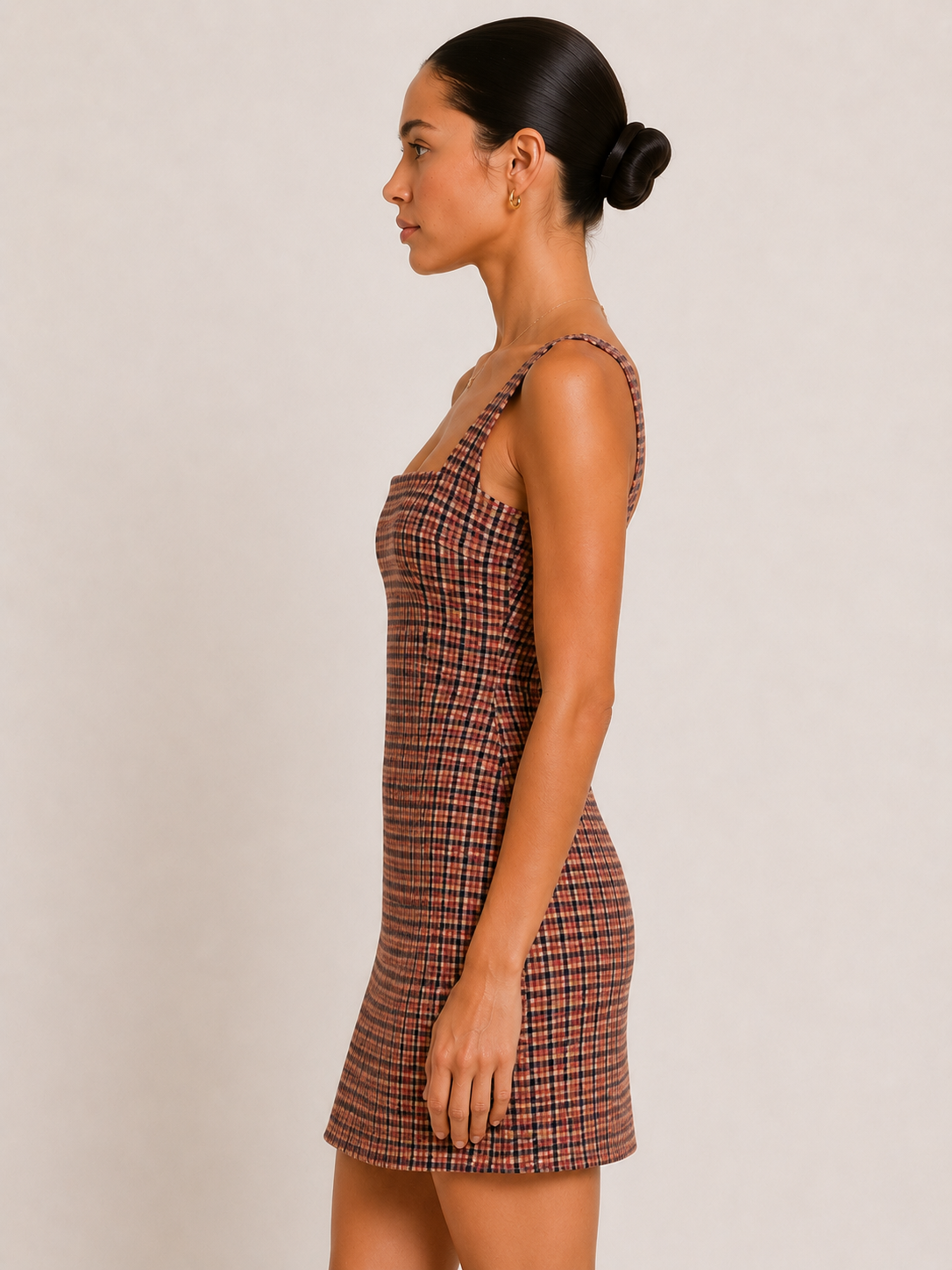 Fore Collection Plaid Mini Dress