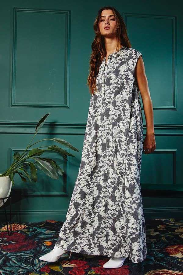 Bucketlist Wide Leg Printed Woven Jumpsuit