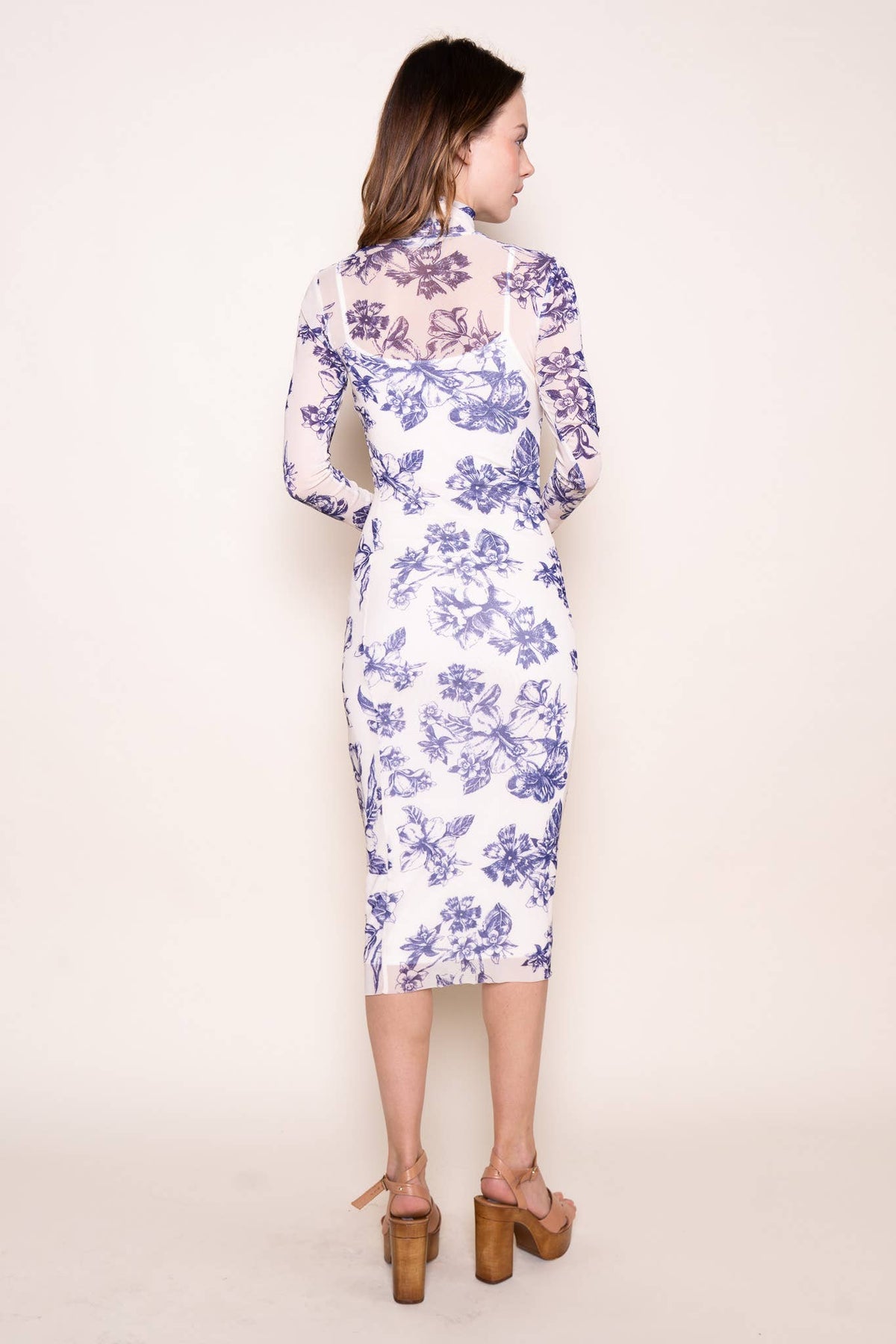 Fore Collection Floral Mesh Midi