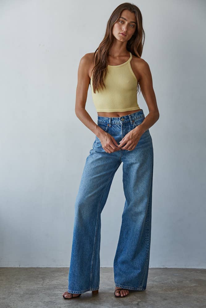 By Together Crop Halter Neck Top