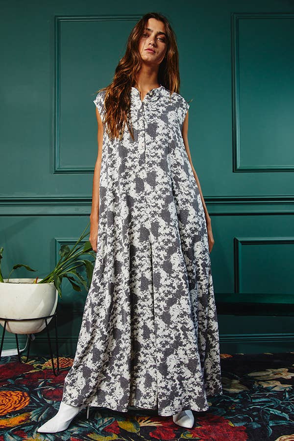 Bucketlist Wide Leg Printed Woven Jumpsuit