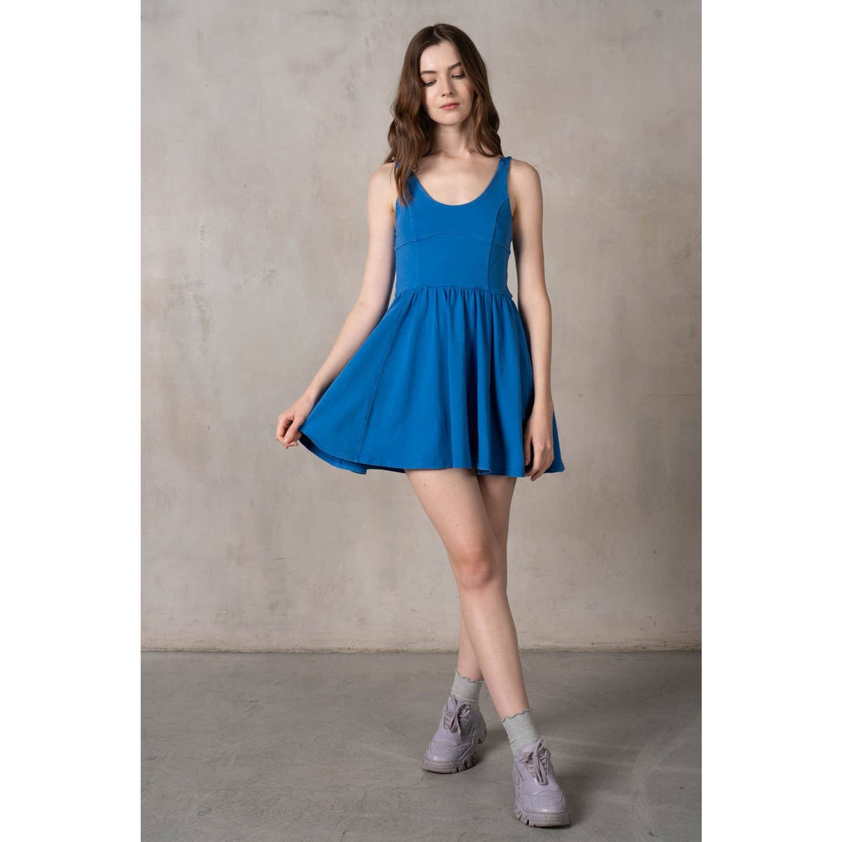Maronie Cotton Jersey Flare Dress