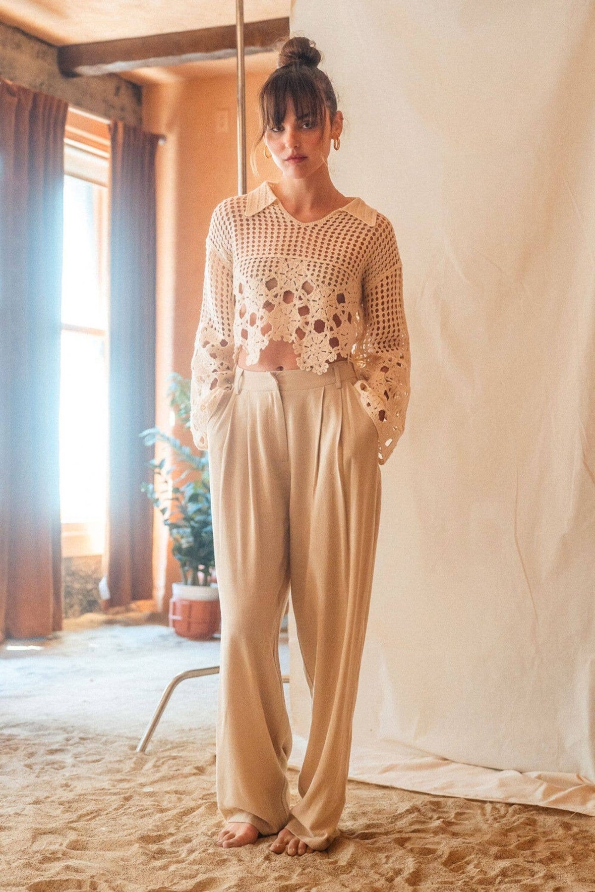 Fore Collection Linen Basic Trousers