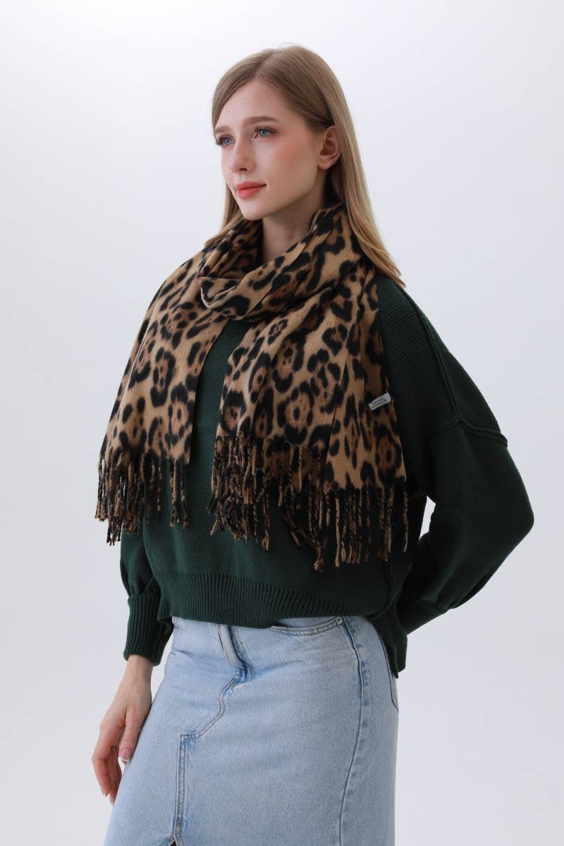 Leto Leopard Scarf