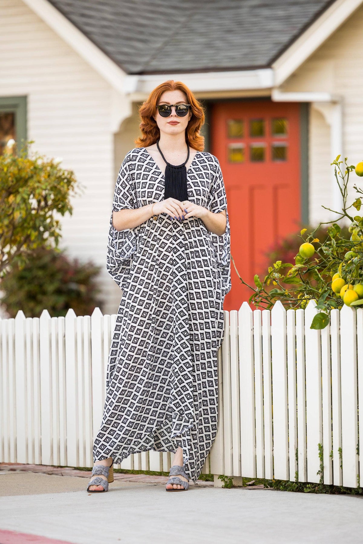Jennafer Grace Hopi Eye Blanc Kaftan