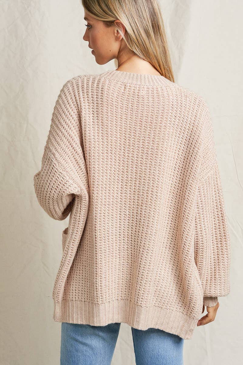 Maronie Oatmeal Cardigan