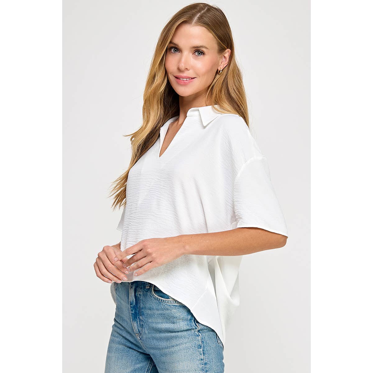 Heimious Collared V-neck Shirt