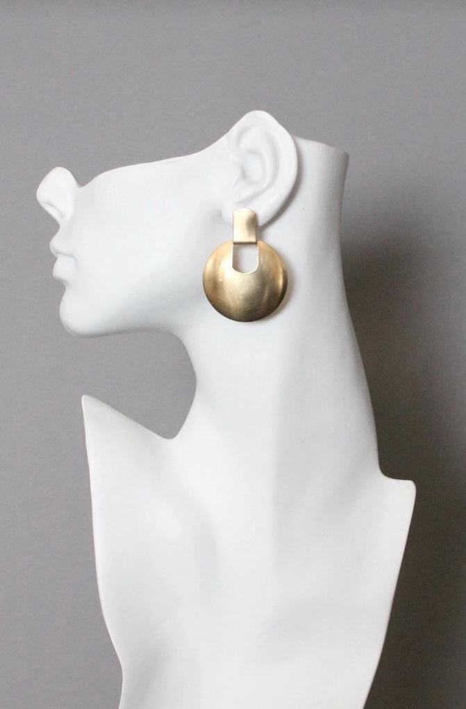 David Aubrey Geometric Round Post Earrings